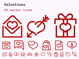 Valentines Icons preview picture