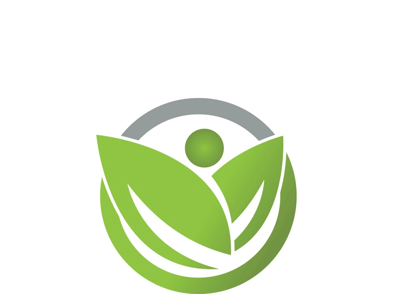 Logos of green tree leaf ecology nature element vector