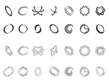 Circle ring C letter logo Vector