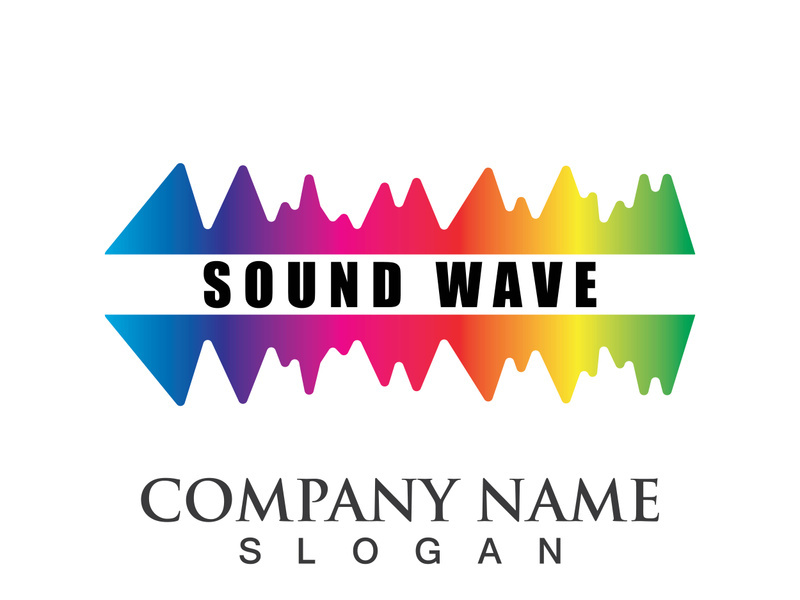 Sound waves vector illustration design template