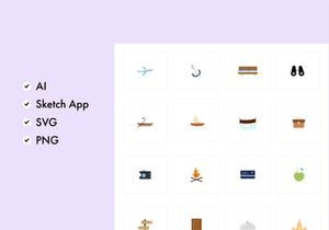 Travel Color Icons