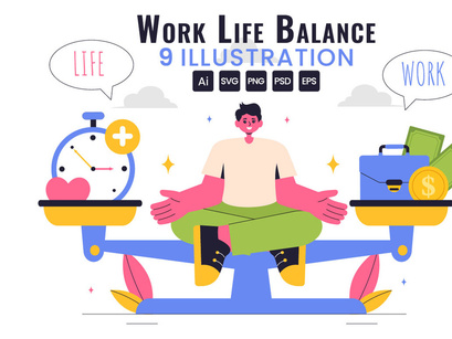 9 Work Life Balance Illustration