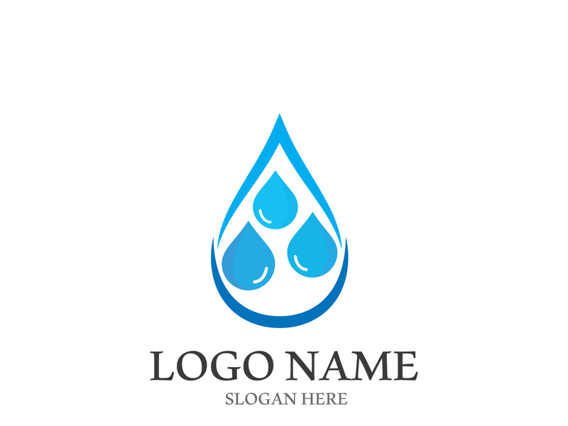 Water drop logo template vector illustration design
