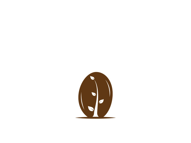 Premium coffee bean logo design.