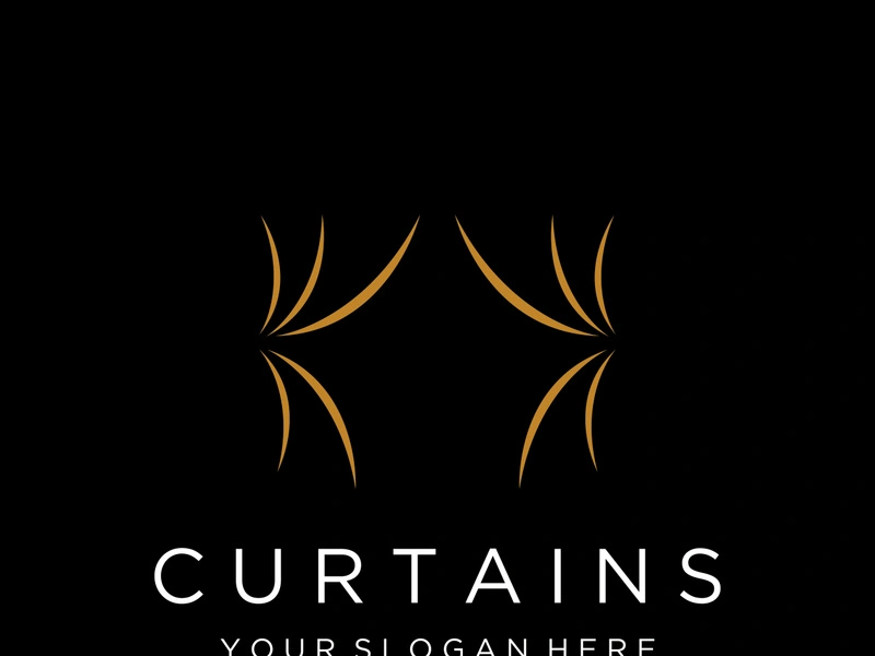 Creative luxury curtain or curtain logo for Theatre, home,hotel and apartment.