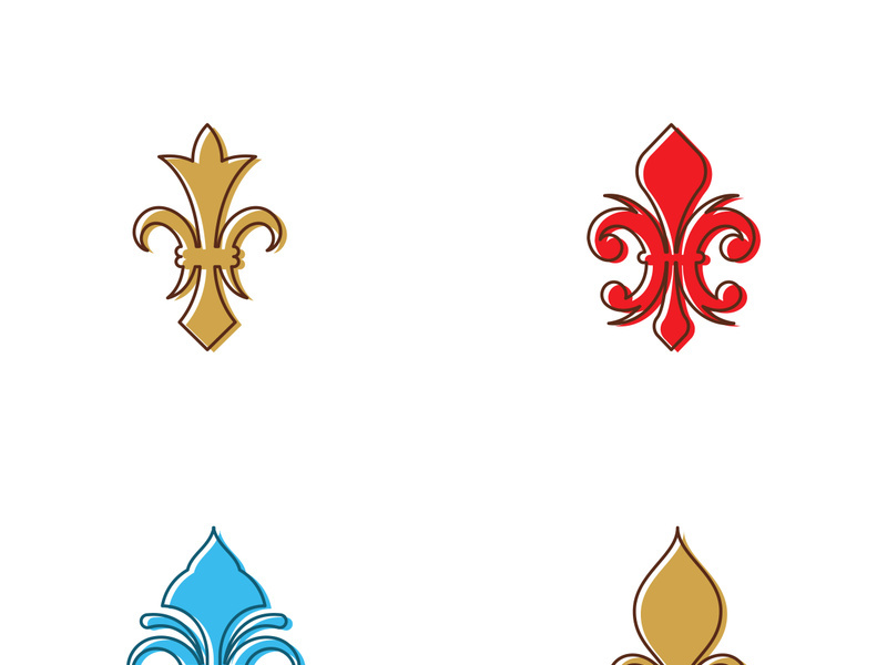 Fleur de lis vector icon design