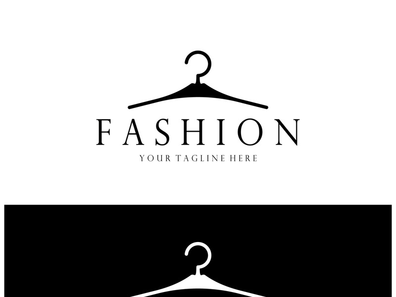 Simple clothes hanger logo details with creative design.for business, boutique, fashion, lifestyle, beauty, wardrobe, wedding dress, clothing store