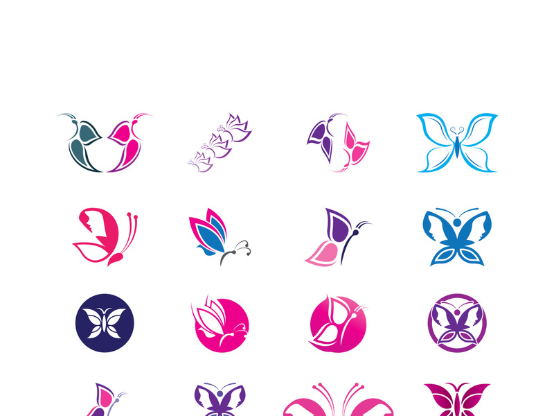 Butterfly logo icon vector design illustration