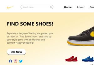 Shoes Shopping E-Commerce Landing Page Adobe XD