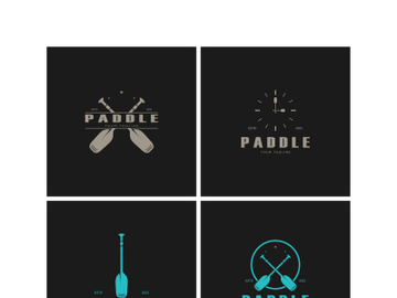 simple paddle logo,design for surfing,rafting,canoe,boat,surfing and rowing equipment business,vector preview picture