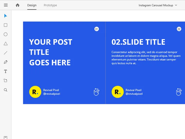 Free download Instagram Post Carousel Maker Adobe XD Mockup