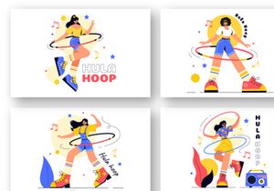 13 Playing Hula Hoop Illustration