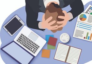Illustration : Desk and Office from Top