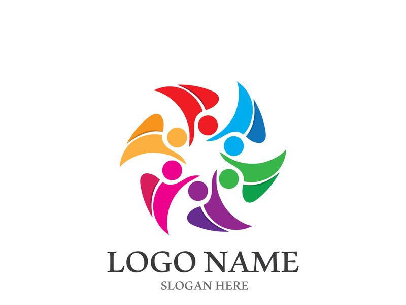 people group and community logo icon illustration design vector