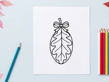 Cozy Christmas gift bag with ribbon and leaf design. Festive holiday packaging for presents and celebrations.