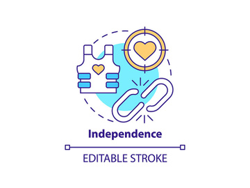 Independence concept icon preview picture