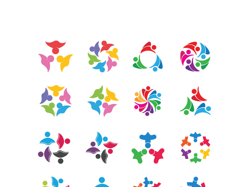Community logo and symbol vector icon template