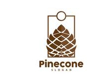 Pine Cone Logo, Elegant Luxury Pine Simple Design