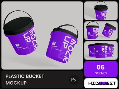 Plastic Bucket Mockup