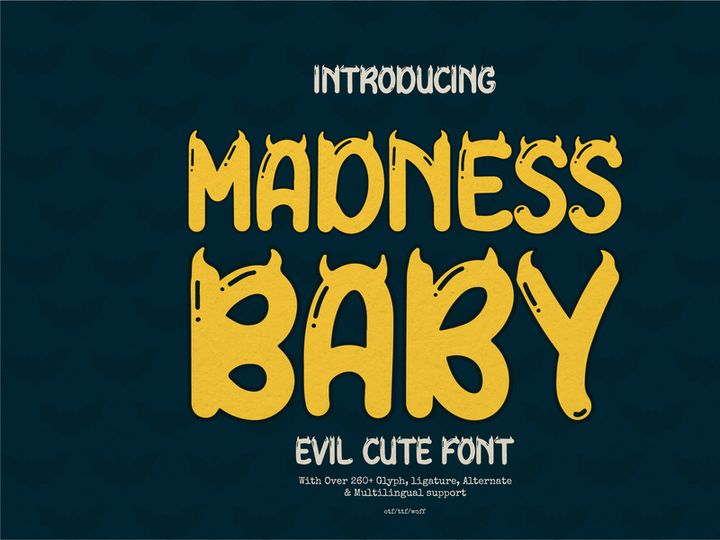 Madness Baby | Evil Cute Font