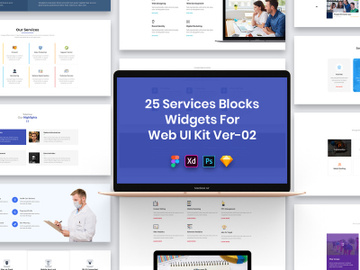 25 Services Blocks Widgets for Web UI Kit Ver-02 preview picture