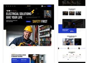 Voltify - Electrician & Electrical Services Figma Template