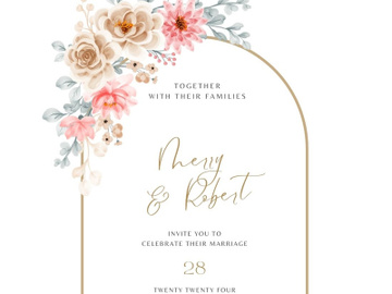 15 Botanical Wedding Invitation Bundle preview picture