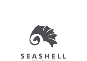 Seashell Logo. Ocean Animals premium quality graphic outline symbols collection