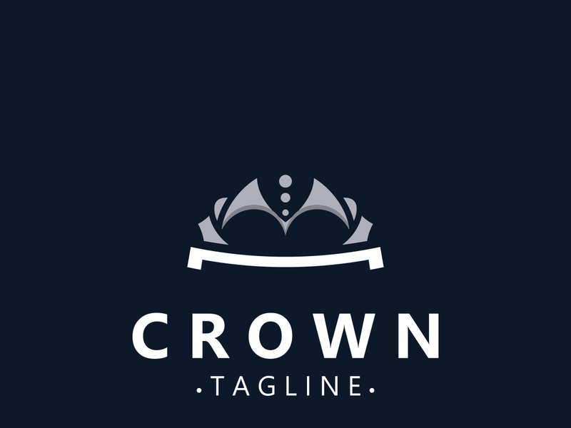 Premium style crown logo vintage abstract symbol. Royal king icon. Modern luxury brand element sign. Vector illustration