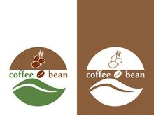 Coffee bean icon vector illustration template