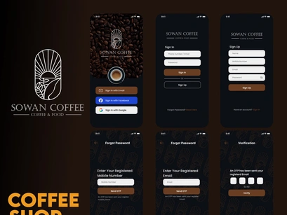 Sowan Coffee - UI Kit Coffee Shop App