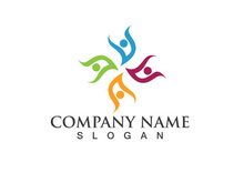 Community Logo Design Template for Teams or Groups.network and social icon design