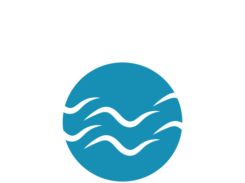 Water wave icon vector illustration design logo