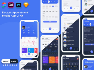 Doctor Appointment Mobile App UI (Light & Dark) preview picture