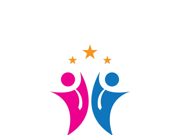 People star logo design to achieve a success or dream.