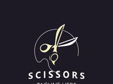 Scissors Logo Design Icon Template. Modern simple design. barbers tools and barbershop. Vector Illustration