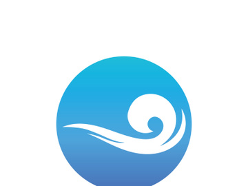 Ocean water wave wave logo design. preview picture