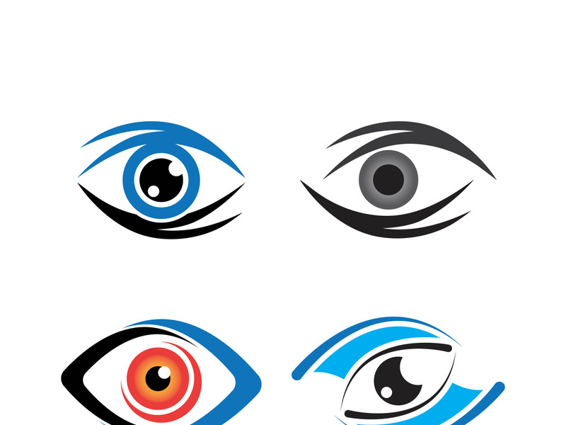 Branding identity corporate eye care vector logo design