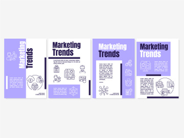 Trends of marketing purple brochure template preview picture