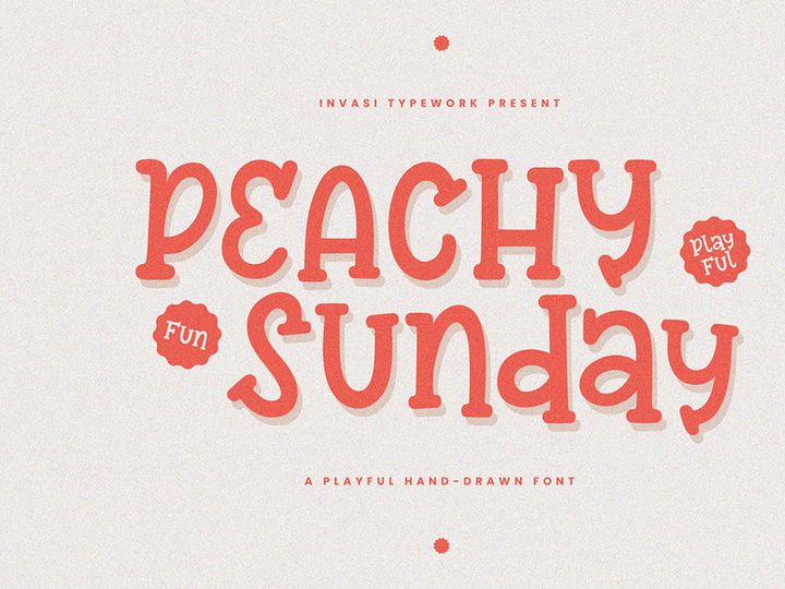 Peachy Sunday - Playful Handwritten