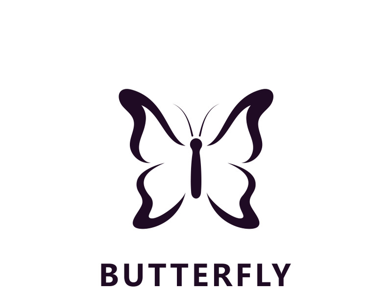 Beauty butterfly logo  symbol vector template