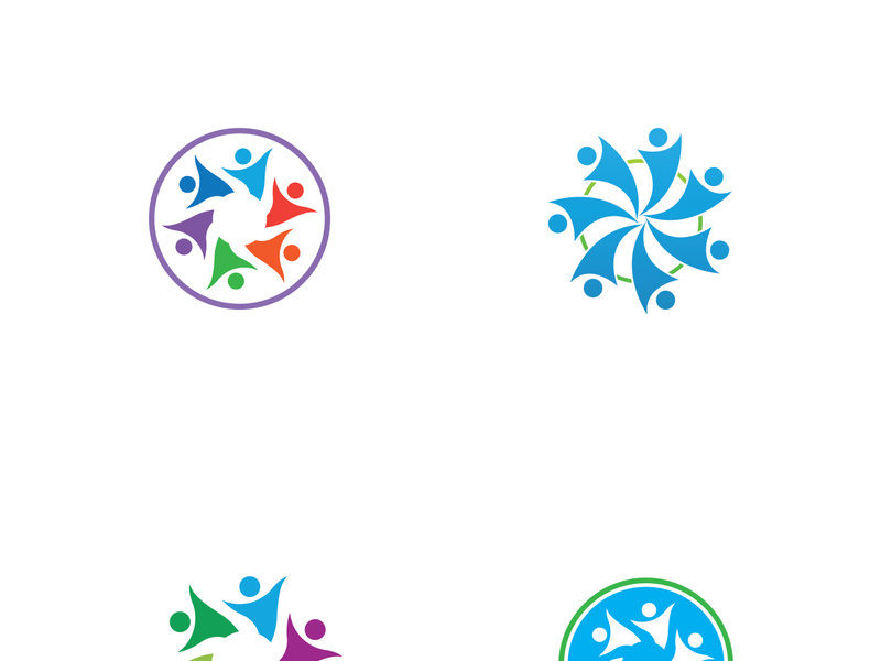 people community logo design with creative idea.