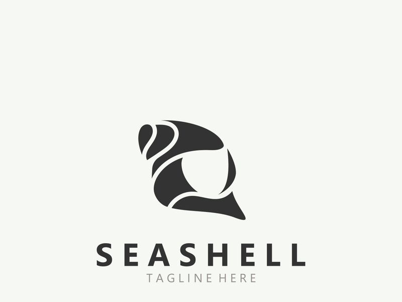 Seashell Logo. Ocean Animals premium quality graphic outline symbols collection