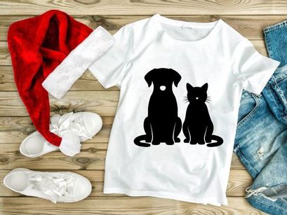 Pet Dog and Cat Simple Silhouettes