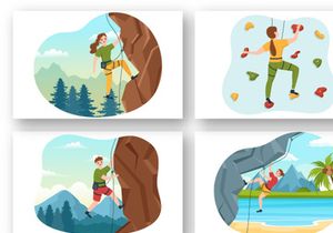 13 Cliff Climbing Illustration