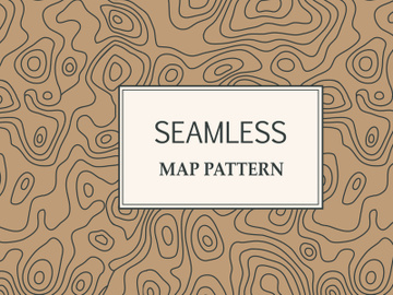 Seamless repeating topographic contour map background preview picture