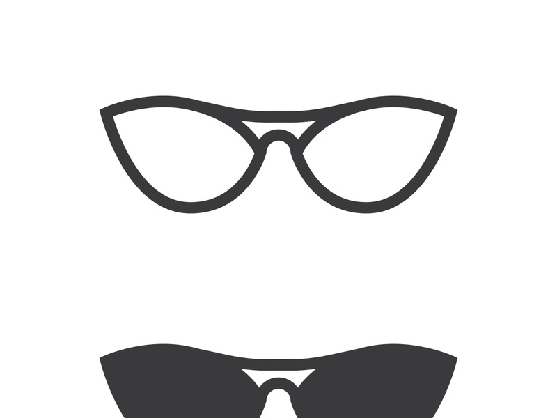 Glasses symbol vector icon