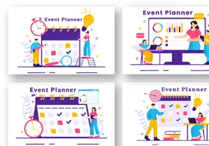 12 Event Planner Illustration