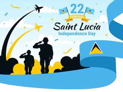 13 Saint Lucia Independence Day Illustration