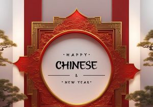 PSD 3d rendaring realistic chinese new year background bundles